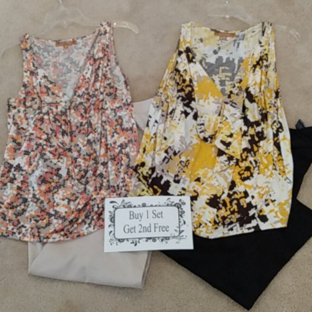 2 Ellen Tracy Tops & 2 pair of capris